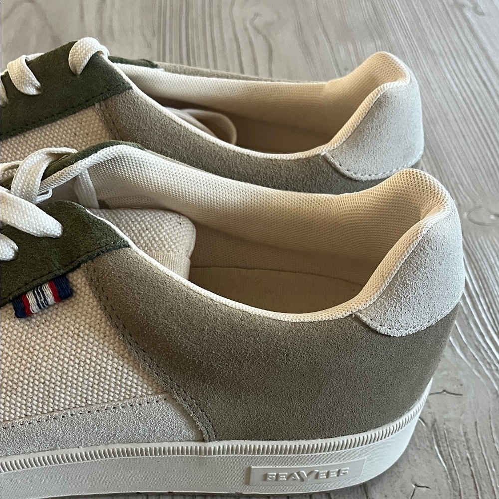 Seavees Cardinal Lace-Up Sneakers olive green, khaki and tan mens size 13 - Picture 7 of 15